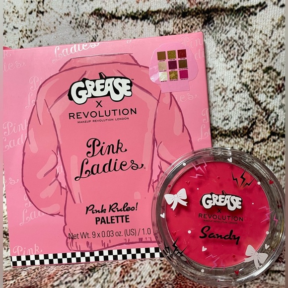 Grease x Revolution Pink Ladies / Sandy Makeup Bundle NEW - Picture 1 of 5